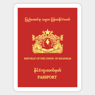 Myanmar passport Sticker